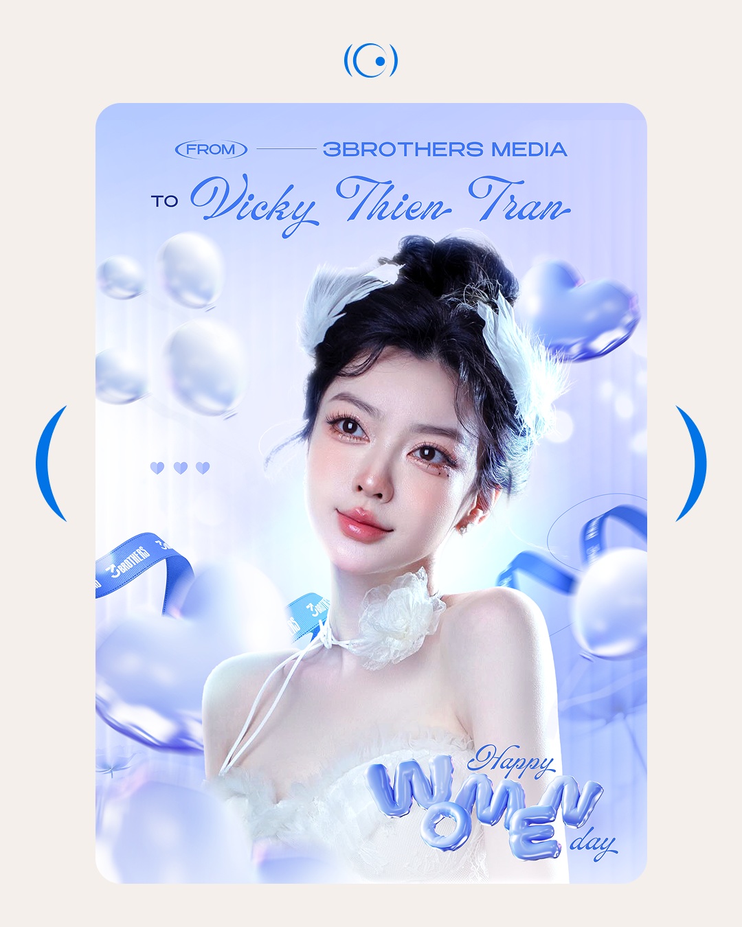 Personalized Women's Day card — From 3Brothers Media to Vicky Thien Tran