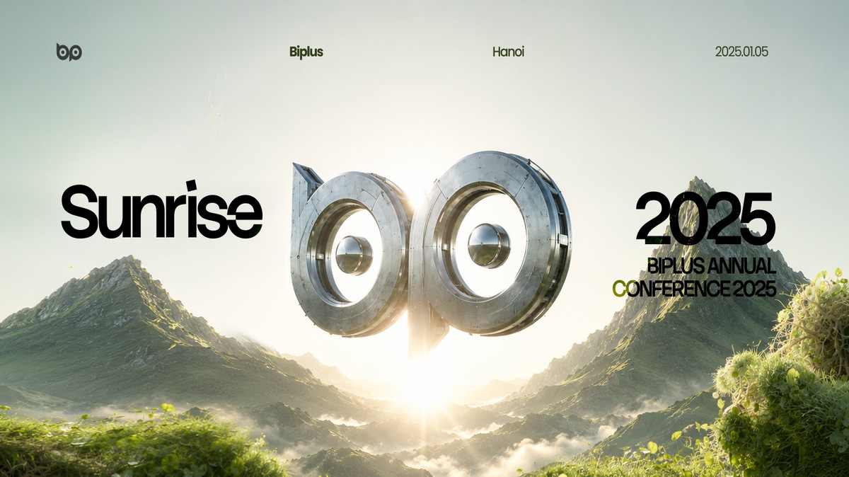 Sunrise key visual, full composition with event branding