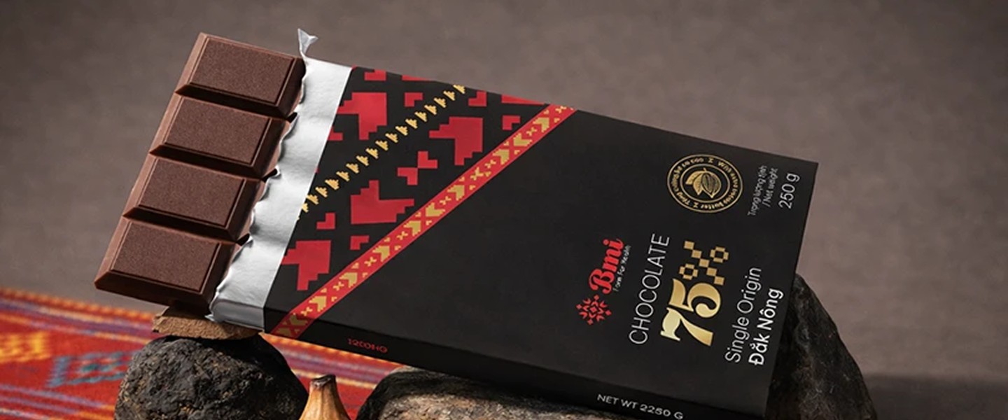 BMI — cacao farm and chocolate collage, Central Highlands of Vietnam
