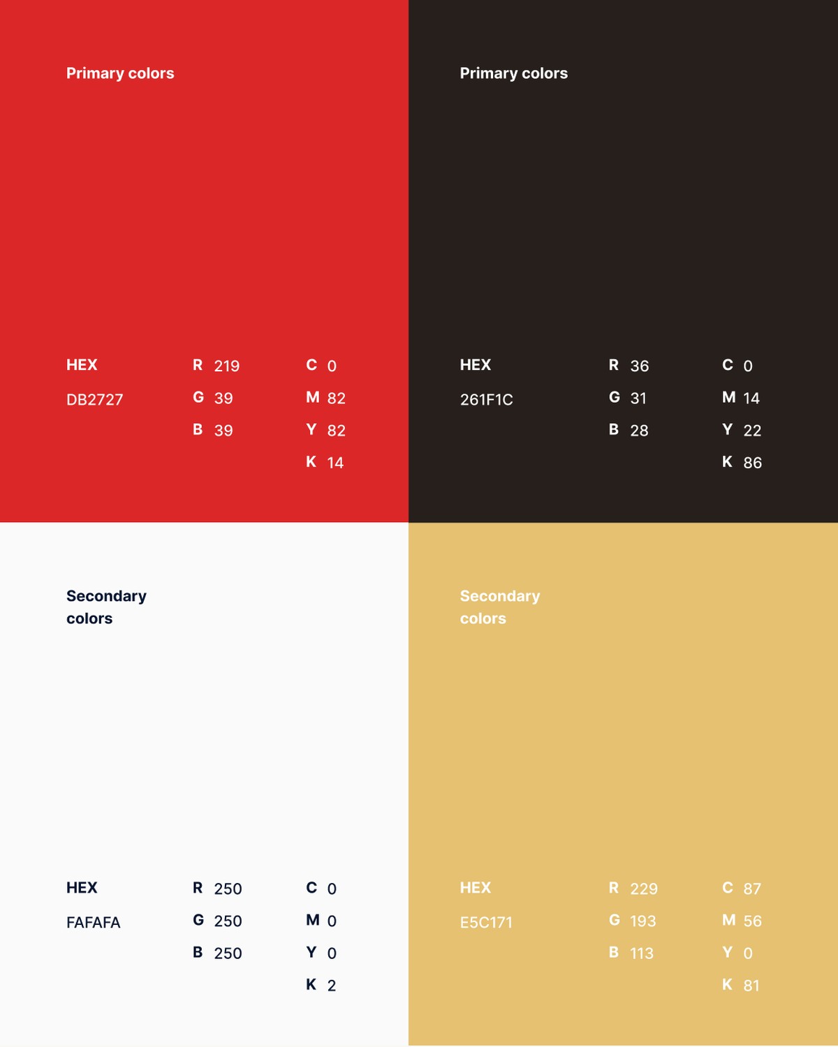BMI brand colour palette