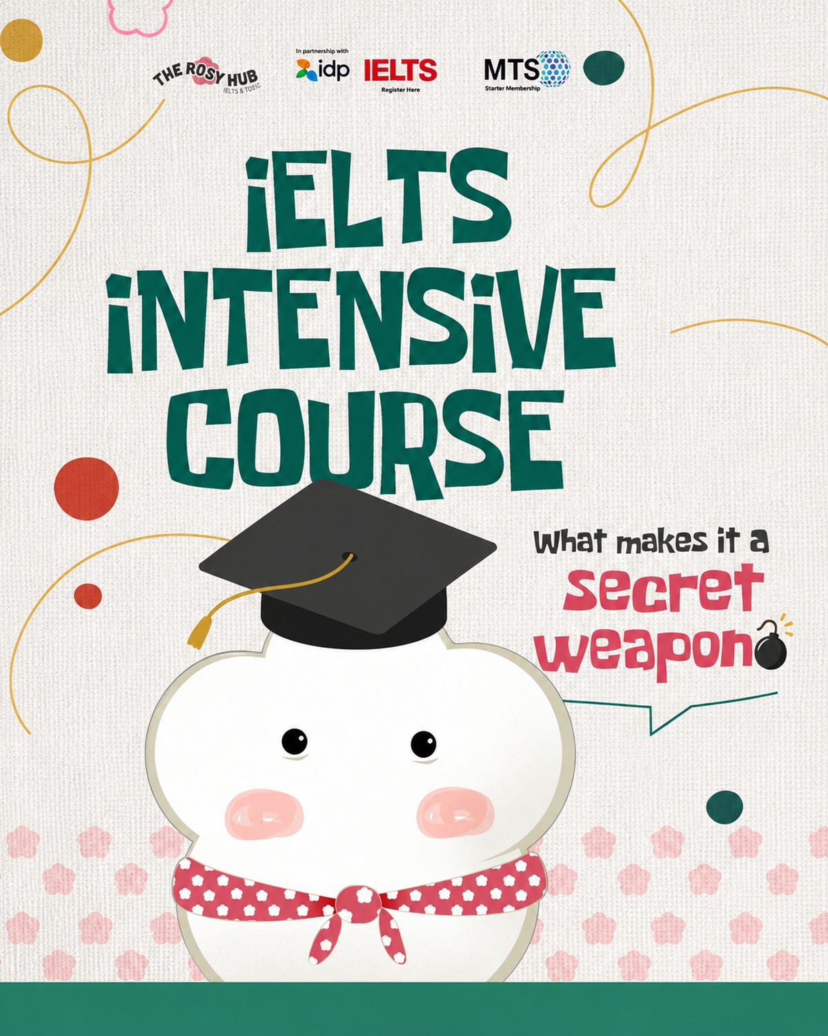 IELTS Intensive Course campaign poster